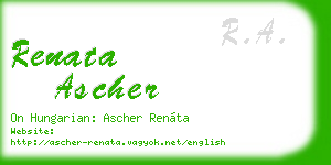 renata ascher business card