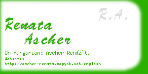 renata ascher business card